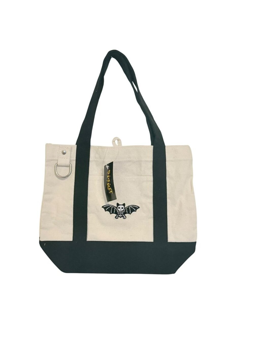 Spirit Halloween Skeleton Bat Mini Canvas Tote Bag 2026